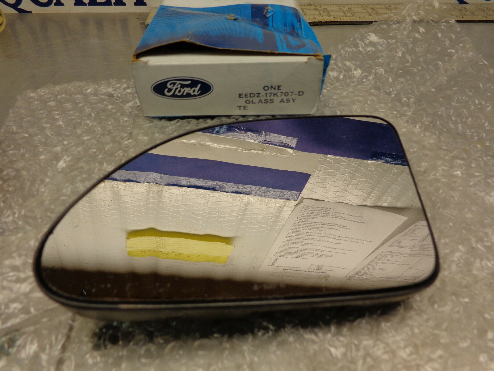 FORD OEM E6DZ-17K707-D Left  Rear View Mirror Glass Base 86 87 88 Taurus... - $19.33