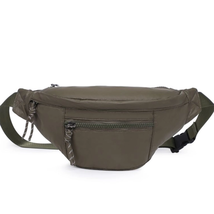 Laurence Large Nylon Belt Bag Fanny Pack Sling Bag Olive Green - £40.31 GBP