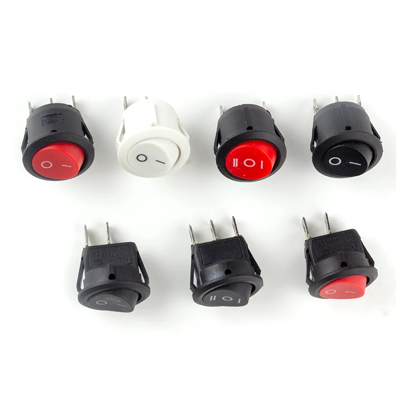 Cs on off round rocker toggle switch 6a 250vac 10a 125vac power switch cap with plastic thumb200