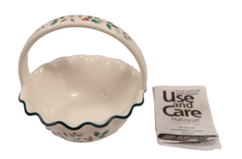Pfaltzgraff Winterberry Ruffled Bowl With Handle Excellent Candy Treat B... - $14.99