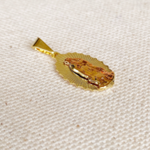 18k Gold Filled Pendant of Lady Of Guadalupe Featuring Rose Gold Detail For Whol - £6.19 GBP