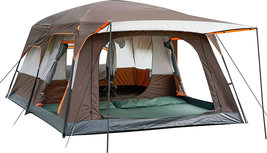 Extra Large Tent 12 Person Family Cabin 2 Rooms Waterproof Outdoor,Picnic,Camp - £261.66 GBP
