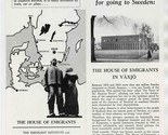The House of Emigrants Vaxjo Sweden Brochure - $17.82