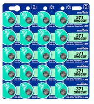 Murata 371 Battery SR920SW 1.55V Silver Oxide Watch Button Cell (20 Batteries) - £10.54 GBP