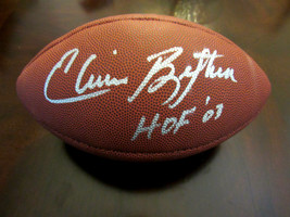ELVIN BETHEA HOF 03 HOUSTON OILERS SIGNED AUTO WILSON FOOTBALL SCHWARTZ ... - $148.49
