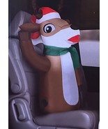 NEW Gemmy Airblown Inflatable Reindeer Car Buddy 3 Ft LED Light Christma... - $14.84