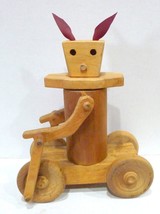 brio wooden toy animal rolling motion 1980&#39;s sweden pull toy vintage - £46.70 GBP