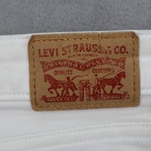 Levis Pants Womens 32 White 5 Pocket Design Mid Rise Skinny Jeans Bottoms - £20.73 GBP