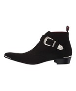 Jeffery-West Vegan Monk Chukka Pointed Toe Boots, Black - £155.62 GBP