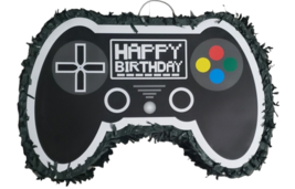 Video Game Controler Kids Birthday Party Decoration Pinata Black Size 17... - £39.56 GBP