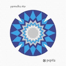 Pepita Needlepoint kit: Yarmulka Star, 7&quot; x 7&quot; - $50.00+