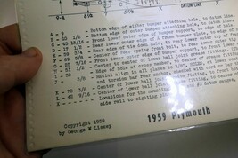 Plymouth Six 1959 MP-1 MP-2 Suburban 122&quot; by George Liskey Chart Sheet - $11.83