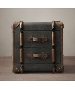 NauticalMart Richard&#39;s Trunk 2-Drawer Cube - Charcoal Canvas  - $28,492.27 MXN