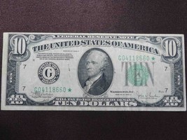 1934C $10 Federal Reserve Star Note G04118660* - $299.00