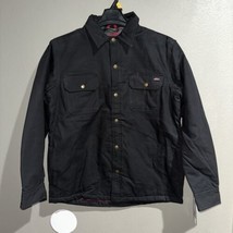 Dickies Jacket Black Canvas Workwear Chore Flannel Lined Shirt Jacket Me... - $35.52