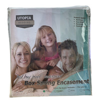 Utopia Bedding 120 GSM Waterproof Box Spring Encasement  Fits 11&quot; Deep, ... - £22.58 GBP