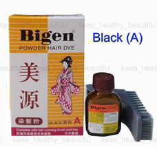 Japan made Bigen Powder Hair Dye 6g Black (A) x 3 boxes - $21.90