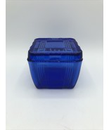 Vintage Hazel Atlas: Glass Refrigerator Dish, Cobalt Blue, Criss-Cross, ... - £35.41 GBP