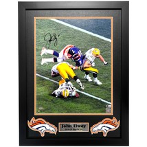 John Elway Autographed Denver Broncos 16x20 Helicopter Framed Photo BAS Signed - £1,039.53 GBP