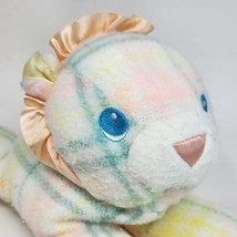 Vintage 1987 Playskool Snuzzles Plaid Baby Blankies Lion Stuffed Animal Plush - £177.33 GBP