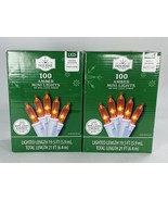 Lot of 2 - 100 Count (21 ft) Amber LED Mini Lights with White Wire Any O... - $27.99