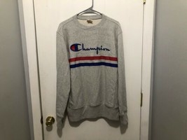 Champion Reverse Weave Warm Up Sweatshirt Men&#39;s SZ XL Embroidered Logo - $34.64