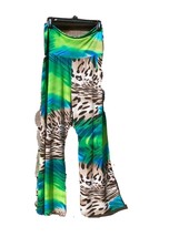 Questians Lounging Pants Animal Print with Spring Colors Polyester &amp; Spa... - £11.31 GBP