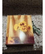 NEW ADDRESS BOOK - MINIATURE, HARDOVER SUNFLOWERS DESIGN, GREEN TIE CLOSURE - $7.91