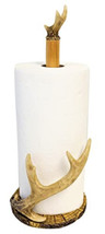 Rustic Freestanding Faux Antler Paper Towel Holder for Kitchen Counterto... - $160.19