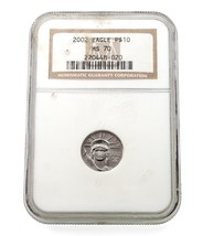 2002 1/10 Oz. Platinum Eagle Graded by NGC as MS-70! Key Date - $520.62