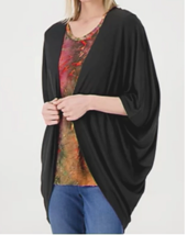 Attitudes by Renee Yummy Jersey Cocoon Batwing Wrap-BLACK, 2X (A516244) - £19.62 GBP