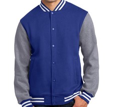 Sport-Tek® Mens Fleece Letterman Jacket ST270 Size XS to 4XL  - £27.17 GBP+