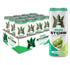 REIGN Storm Clean Energy Drink Kiwi Blend 12 Fl Oz Cans Pack of 12 - £28.03 GBP