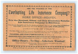 1930 Religious Outlook For Life Insurance Everlasting Life Insurance Com... - £34.31 GBP