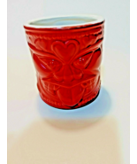 Tiki Mug Hearts Devil Tongue Red  Wide  Mouth 4&quot; - £17.20 GBP