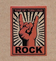 Tune Up Turn Loud Rock - Vinyl Sticker 2.5&quot; x 1.75&quot; Waterproof Durable S... - $3.95