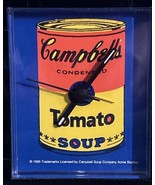 Vintage 1995 Andy Warhol Campbell&#39;s  Tomatoe Soup Clock 4 1/2&quot;tall x 3 1... - £33.97 GBP