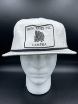 Vtg Trucker Hat Smith Fans Adjustable White Black Cap Rope Texas DDI USA Made - £11.59 GBP