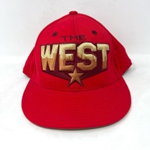 Vintage Adidas NBA Allstar Game LA The West Fitted Hat Cap Red M Embroid... - $12.82