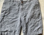 J. Crew Factory Men’s Size 33 Linen Cotton Beach Shorts Gray Style A4142 - $25.06