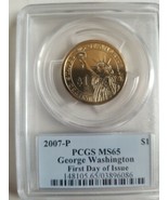 2007-P George Washington Dollar $1 Coin - PCGS MS65 - First Day of Issue - $12.37