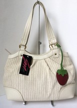 NEW STONE MOUNTAIN Ivory Woven Fabric Shoulder Handbag - £39.80 GBP