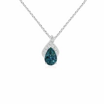 ANGARA 0.44 Ct Solitaire Teal Montana Sapphire Flame Pendant in 14K Gold - $755.10