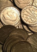 1943 Australia Silver Threepence 1 Coin From The Pile ! - £2.42 GBP