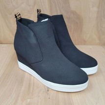 katliu Women&#39;s Ankle Boots Sz 7.5 M Platform Wedge Shoes Animal Print Black - £28.91 GBP
