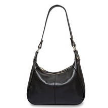 Zency 100% Leather Classic Black Women Shoulder Bag Fashion Crossbody Messenger  - £62.06 GBP