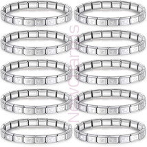 Ten (10) STAR Italian Charm Starter Bracelets 9mm Stainless Steel Jewelry - £11.86 GBP