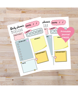 Printable daily planner, to-do list template, little puppet, calendar, A... - $1.50