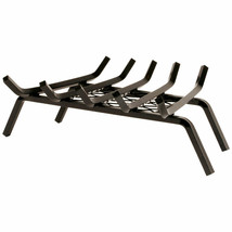 24 in Steel Bar Fireplace Grate w/ Ember Retainer - £312.47 GBP