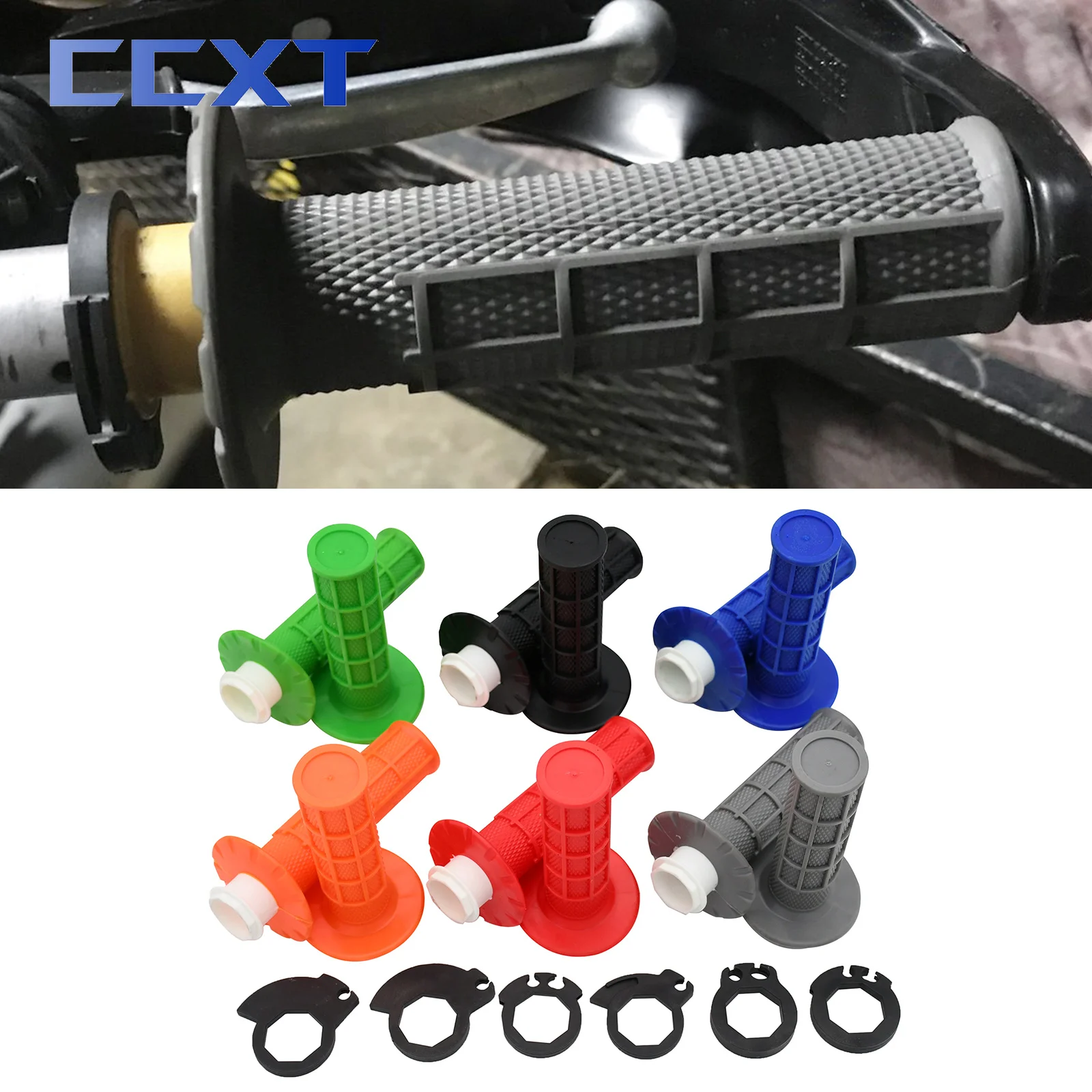 New universal motorcycle 7 8 handlebar grip brake handle rubber the snap on cam for exc thumb200
